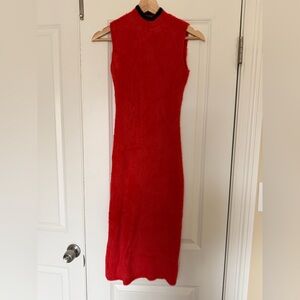 Splendid Vibrant Red Midi Dress